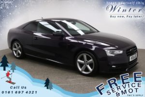 Used 2016 PURPLE AUDI A5 Coupe 2.0 TDI BLACK EDITION PLUS 3d 187 BHP (reg. 2016-06-24) for sale in Prestwich