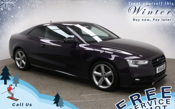 Used 2016 PURPLE AUDI A5 Coupe 2.0 TDI BLACK EDITION PLUS 3d 187 BHP (reg. 2016-06-24) for sale in Prestwich