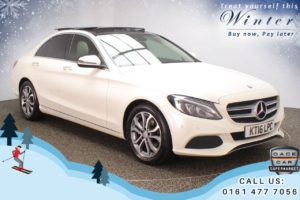 Used 2016 WHITE MERCEDES-BENZ C-CLASS Saloon 2.1 C220 D SPORT PREMIUM PLUS 4d AUTO 170 BHP (reg. 2016-06-23) for sale in Chadderton