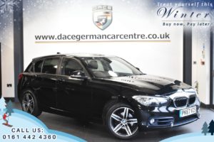 Used 2017 BLACK BMW 1 SERIES Hatchback 2.0 118D SPORT 5d 147 BHP (reg. 2017-10-26) for sale in Trafford