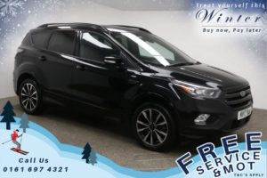 Used 2017 BLACK FORD KUGA Hatchback 2.0 ST-LINE TDCI 5d 148 BHP (reg. 2017-03-08) for sale in Prestwich