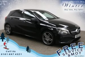 Used 2017 BLACK MERCEDES-BENZ A-CLASS Hatchback 1.5 A 180 D AMG LINE 5d 107 BHP (reg. 2017-09-18) for sale in Prestwich