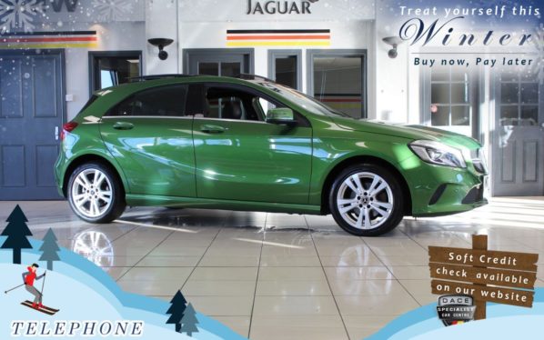 Used 2017 GREEN MERCEDES-BENZ A-CLASS Hatchback 2.1 A 200 D SPORT PREMIUM PLUS 5d AUTO 134 BHP (reg. 2017-06-23) for sale in Cheadle
