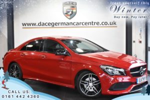 Used 2017 RED MERCEDES-BENZ CLA Coupe 2.1 CLA 220 D 4MATIC AMG LINE 4d AUTO 174 BHP (reg. 2017-03-17) for sale in Trafford