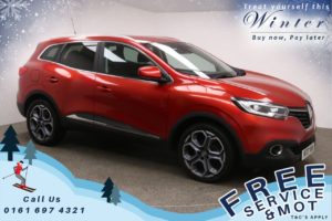 Used 2017 RED RENAULT KADJAR Hatchback 1.2 DYNAMIQUE S NAV TCE 5d 130 BHP (reg. 2017-05-23) for sale in Prestwich