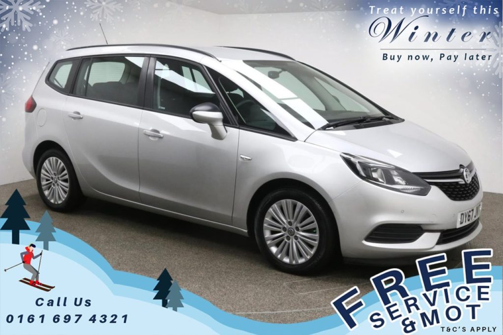 Used 2017 SILVER VAUXHALL ZAFIRA TOURER MPV 1.4 DESIGN 5d 138 BHP (reg. 2017-12-31) for sale in Prestwich