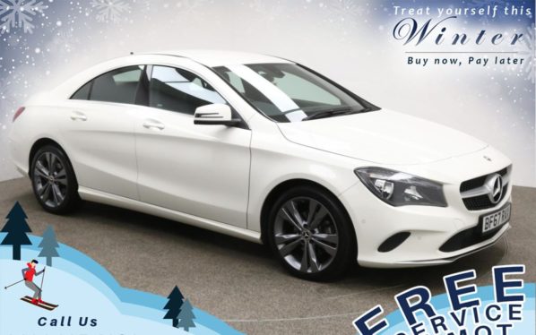 Used 2017 WHITE MERCEDES-BENZ CLA Coupe 2.1 CLA 200 D SPORT 4d 134 BHP (reg. 2017-09-01) for sale in Prestwich