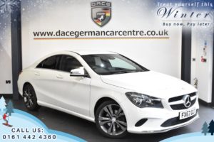 Used 2017 WHITE MERCEDES-BENZ CLA Coupe 2.1 CLA 200 D SPORT 4d 134 BHP (reg. 2017-09-08) for sale in Trafford
