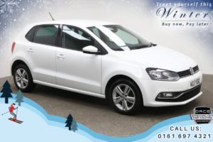 Used 2017 WHITE VOLKSWAGEN POLO Hatchback 1.2 MATCH EDITION TSI DSG 5d AUTO 89 BHP (reg. 2017-07-31) for sale in Prestwich