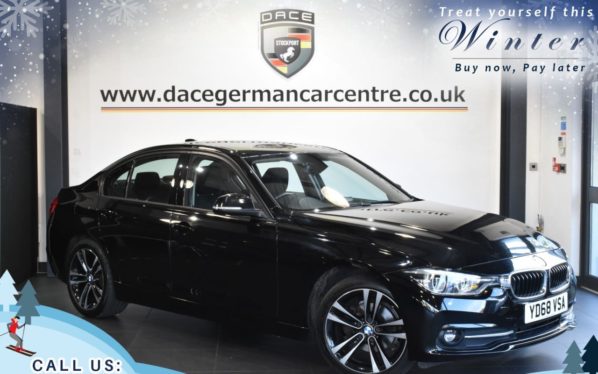 Used 2018 BLACK BMW 3 SERIES Saloon 2.0 316D SPORT 4DR AUTO 114 BHP (reg. 2018-09-28) for sale in Trafford