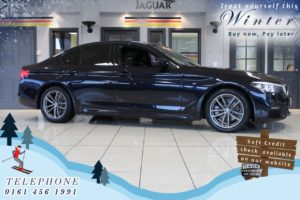 Used 2018 BLACK BMW 5 SERIES Saloon 2.0 520D M SPORT 4d AUTO 188 BHP (reg. 2018-10-31) for sale in Cheadle