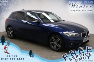 Used 2018 BLUE BMW 1 SERIES Hatchback 1.5 116D SPORT 5d 114 BHP (reg. 2018-12-21) for sale in Prestwich
