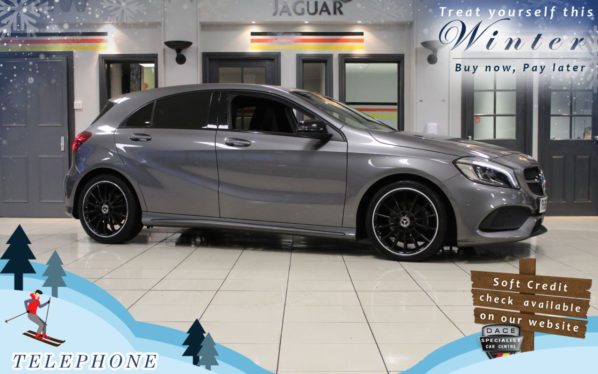 Used 2018 GREY MERCEDES-BENZ A-CLASS Hatchback 2.1 A 200 D AMG LINE PREMIUM 5d AUTO 134 BHP (reg. 2018-01-05) for sale in Cheadle