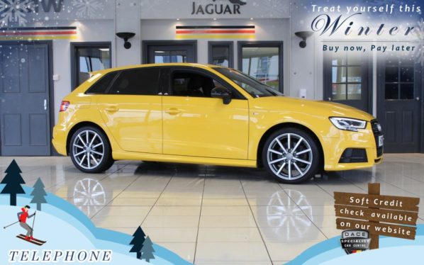 Used 2018 YELLOW AUDI A3 Hatchback 2.0 TFSI QUATTRO BLACK EDITION 5d AUTO 188 BHP (reg. 2018-05-31) for sale in Cheadle