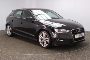 Used 2014 BLACK AUDI A3 Hatchback 1.6 TDI S LINE 5d 104 BHP (reg. 2014-03-17) for sale in Crompton