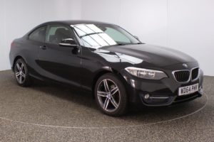 Used 2014 BLACK BMW 2 SERIES Coupe 2.0 218D SPORT 2d 141 BHP (reg. 2014-09-23) for sale in Crompton