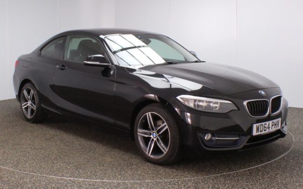 Used 2014 BLACK BMW 2 SERIES Coupe 2.0 218D SPORT 2d 141 BHP (reg. 2014-09-23) for sale in Crompton