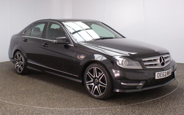 Used 2014 BLACK MERCEDES-BENZ C-CLASS  2.1 C220 CDI BLUEEFFICIENCY AMG SPORT PLUS 4d 168 BHP (reg. 2014-01-30) for sale in Crompton