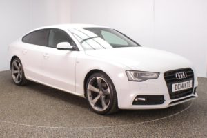 Used 2014 WHITE AUDI A5 Hatchback 2.0 SPORTBACK TDI BLACK EDITION S/S 5d 175 BHP (reg. 2014-07-24) for sale in Crompton
