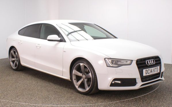 Used 2014 WHITE AUDI A5 Hatchback 2.0 SPORTBACK TDI BLACK EDITION S/S 5d 175 BHP (reg. 2014-07-24) for sale in Crompton