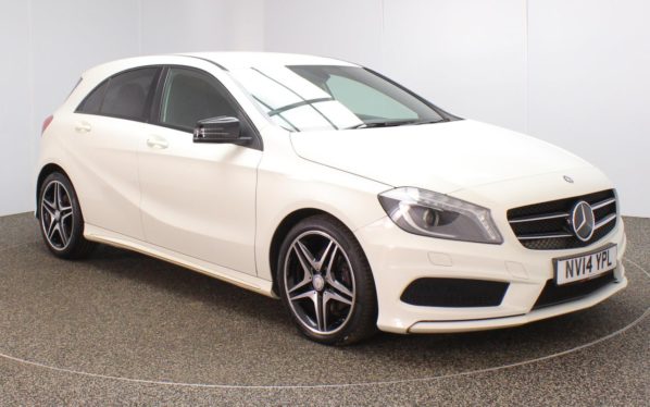 Used 2014 WHITE MERCEDES-BENZ A-CLASS Hatchback 2.1 A200 CDI AMG SPORT 5d AUTO 136 BHP (reg. 2014-07-30) for sale in Crompton
