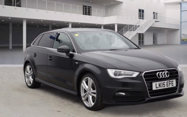 Used 2015 BLACK AUDI A3 Hatchback 2.0 TDI S LINE 5d 148 BHP (reg. 2015-04-07) for sale in Crompton