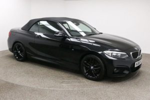 Used 2015 BLACK BMW 2 SERIES Convertible 2.0 220D M SPORT 2d AUTO 188 BHP (reg. 2015-09-17) for sale in Radcliffe