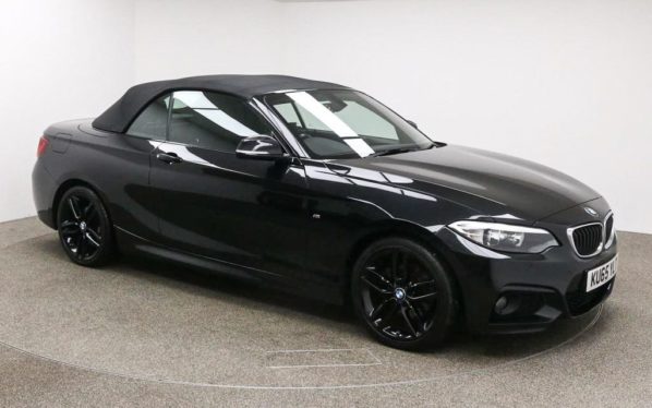 Used 2015 BLACK BMW 2 SERIES Convertible 2.0 220D M SPORT 2d AUTO 188 BHP (reg. 2015-09-17) for sale in Radcliffe