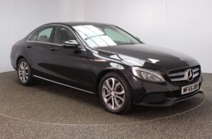 Used 2015 BLACK MERCEDES-BENZ C-CLASS Saloon 2.0 C200 SPORT 4d 184 BHP (reg. 2015-09-28) for sale in Crompton