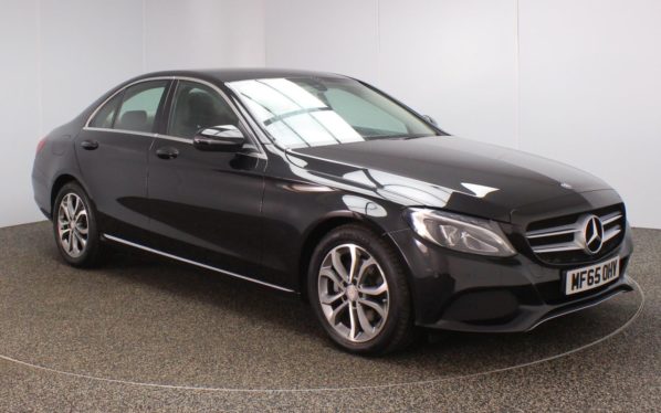 Used 2015 BLACK MERCEDES-BENZ C-CLASS Saloon 2.0 C200 SPORT 4d 184 BHP (reg. 2015-09-28) for sale in Crompton