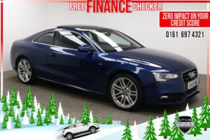 Used 2015 BLUE AUDI A5 Coupe 3.0 TDI QUATTRO S LINE 3d AUTO 242 BHP (reg. 2015-11-24) for sale in Radcliffe