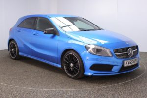 Used 2015 BLUE MERCEDES-BENZ A-CLASS Hatchback 2.1 A200 CDI AMG NIGHT EDITION 5d 134 BHP (reg. 2015-10-27) for sale in Crompton
