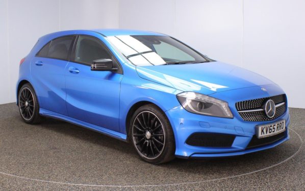 Used 2015 BLUE MERCEDES-BENZ A-CLASS Hatchback 2.1 A200 CDI AMG NIGHT EDITION 5d 134 BHP (reg. 2015-10-27) for sale in Crompton