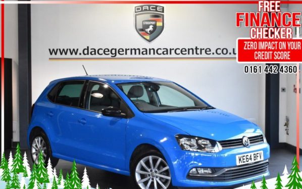 Used 2015 BLUE VOLKSWAGEN POLO Hatchback 1.2 SE DESIGN TSI DSG 5d 90 BHP (reg. 2015-01-30) for sale in Altrincham