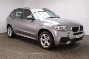 Used 2015 GREY BMW X5 4x4 3.0 XDRIVE30D M SPORT 5d AUTO 255 BHP (reg. 2015-06-30) for sale in Crompton