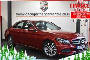Used 2015 RED MERCEDES-BENZ C-CLASS Saloon 2.1 C220 BLUETEC SPORT 4d 170 BHP (reg. 2015-06-19) for sale in Altrincham