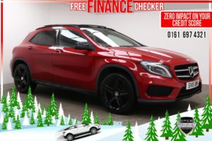 Used 2015 RED MERCEDES-BENZ GLA-CLASS Estate 2.1 GLA220 CDI 4MATIC AMG LINE PREMIUM PLUS 5d AUTO 168 BHP (reg. 2015-05-13) for sale in Radcliffe