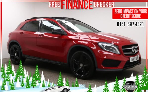 Used 2015 RED MERCEDES-BENZ GLA-CLASS Estate 2.1 GLA220 CDI 4MATIC AMG LINE PREMIUM PLUS 5d AUTO 168 BHP (reg. 2015-05-13) for sale in Radcliffe