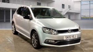 Used 2015 SILVER VOLKSWAGEN POLO Hatchback 1.0 SE DESIGN 5d 60 BHP (reg. 2015-03-30) for sale in Crompton