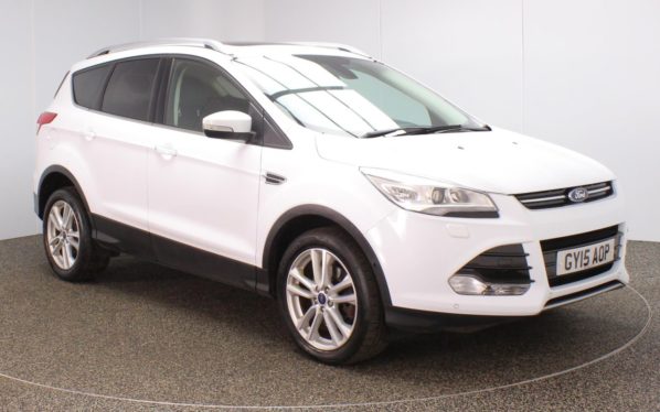 Used 2015 WHITE FORD KUGA Hatchback 2.0 TITANIUM X TDCI 5d 148 BHP (reg. 2015-06-03) for sale in Crompton