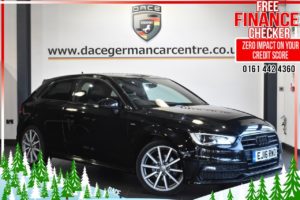 Used 2016 BLACK AUDI A3 Hatchback 1.4 TFSI S LINE NAV 3d 124 BHP (reg. 2016-05-04) for sale in Altrincham