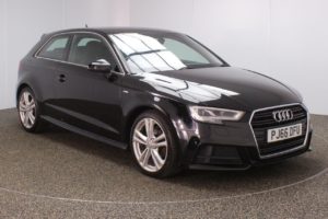 Used 2016 BLACK AUDI A3 Hatchback 1.6 TDI S LINE 3d 109 BHP (reg. 2016-09-23) for sale in Crompton