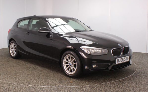 Used 2016 BLACK BMW 1 SERIES Hatchback 1.5 116D ED PLUS 3d 114 BHP (reg. 2016-11-22) for sale in Crompton