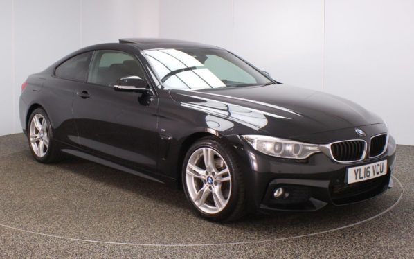 Used 2016 BLACK BMW 4 SERIES Coupe 2.0 420D M SPORT 2d AUTO 188 BHP (reg. 2016-07-29) for sale in Crompton