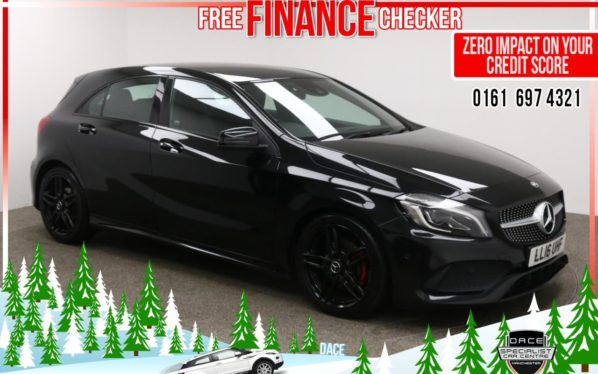 Used 2016 BLACK MERCEDES-BENZ A-CLASS Hatchback 1.6 A 200 AMG LINE PREMIUM 5d AUTO 154 BHP (reg. 2016-05-18) for sale in Radcliffe