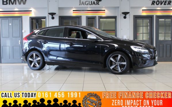 Used 2016 BLACK VOLVO V40 Hatchback 2.0 D4 R-DESIGN 5d 188 BHP (reg. 2016-07-14) for sale in Romiley