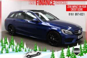 Used 2016 BLUE MERCEDES-BENZ C-CLASS Estate 2.1 C220 D AMG LINE PREMIUM PLUS 5d AUTO 170 BHP (reg. 2016-09-28) for sale in Radcliffe