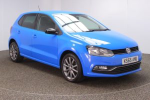 Used 2016 BLUE VOLKSWAGEN POLO Hatchback 1.2 SE DESIGN TSI 5d 90 BHP (reg. 2016-01-01) for sale in Crompton