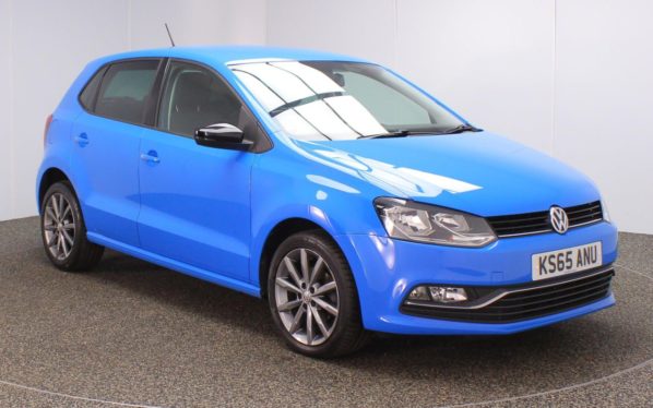 Used 2016 BLUE VOLKSWAGEN POLO Hatchback 1.2 SE DESIGN TSI 5d 90 BHP (reg. 2016-01-01) for sale in Crompton