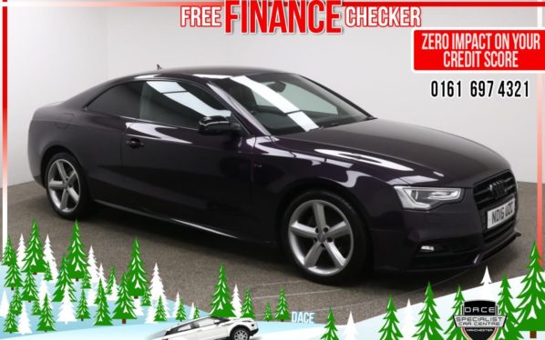 Used 2016 PURPLE AUDI A5 Coupe 2.0 TDI BLACK EDITION PLUS 3d 187 BHP (reg. 2016-06-24) for sale in Radcliffe